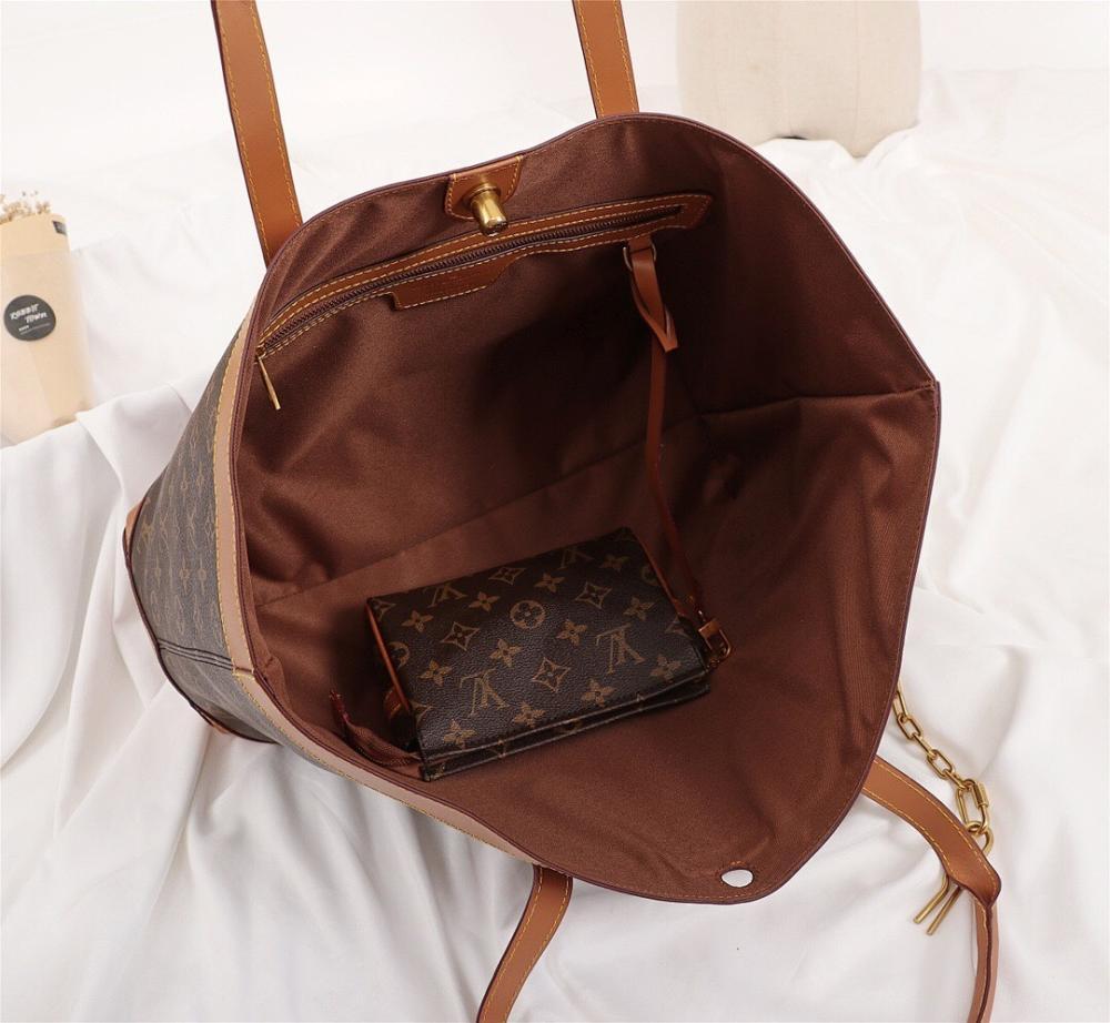 Modern Monogram Leather Tote Bag