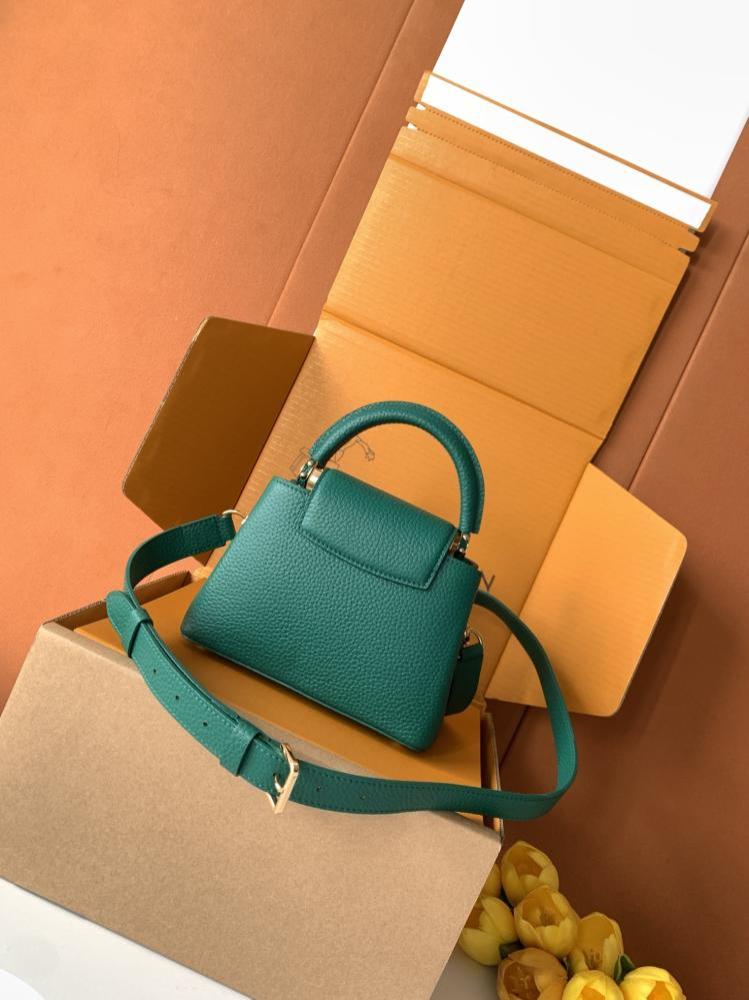 Capucines Gold Top Handle Bag