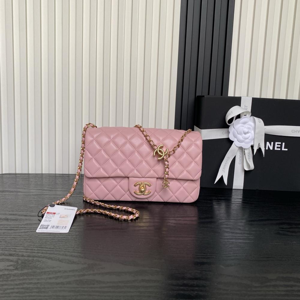 Gold Leather Top Handle Bag