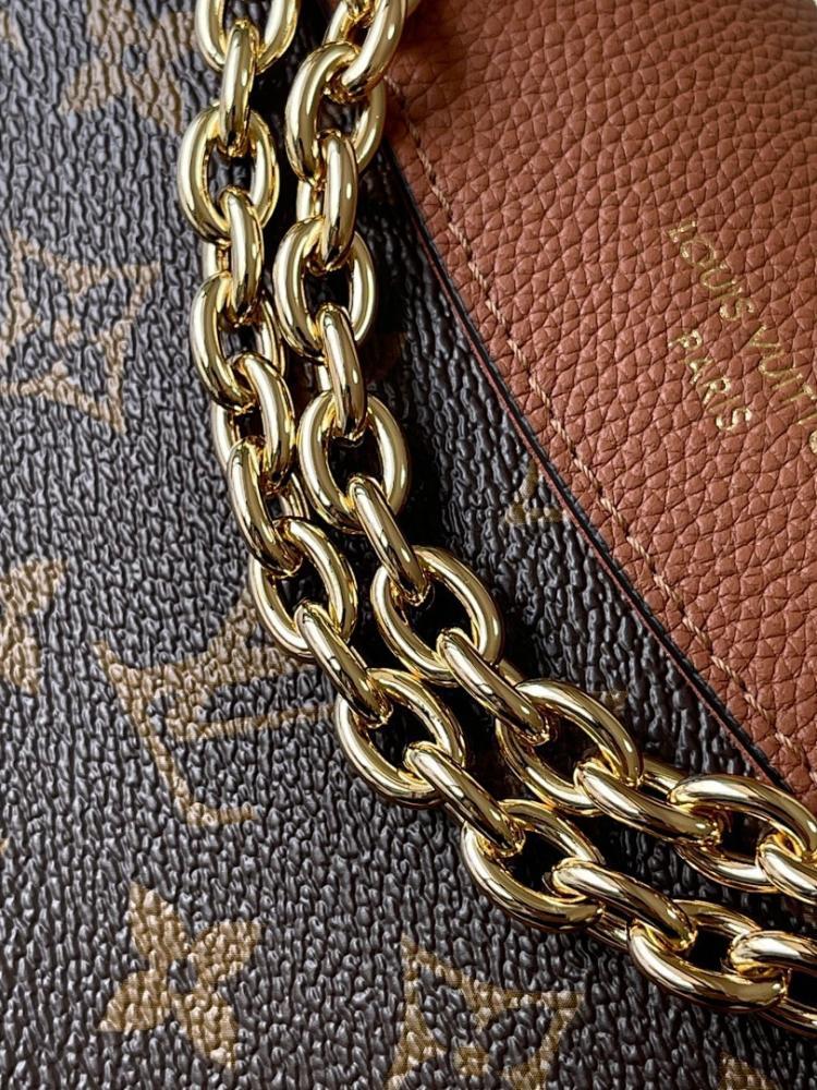 Modern Stylish Gold Monogram Leather Crossbody Bag
