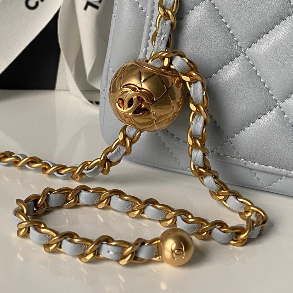 Gold Top Handle Bag