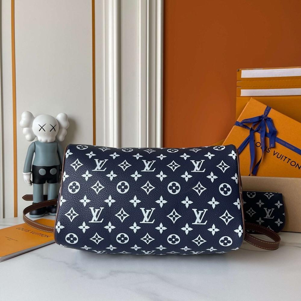 Speedy P9 Bandouliere Monogram Leather Top Handle Bag