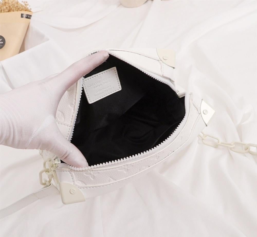Stylish Black Monogram Leather Crossbody Bag – Limited Edition