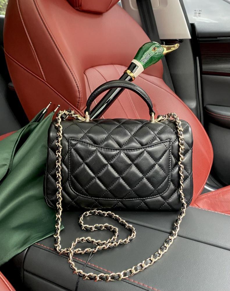 Leather Top Handle Bag
