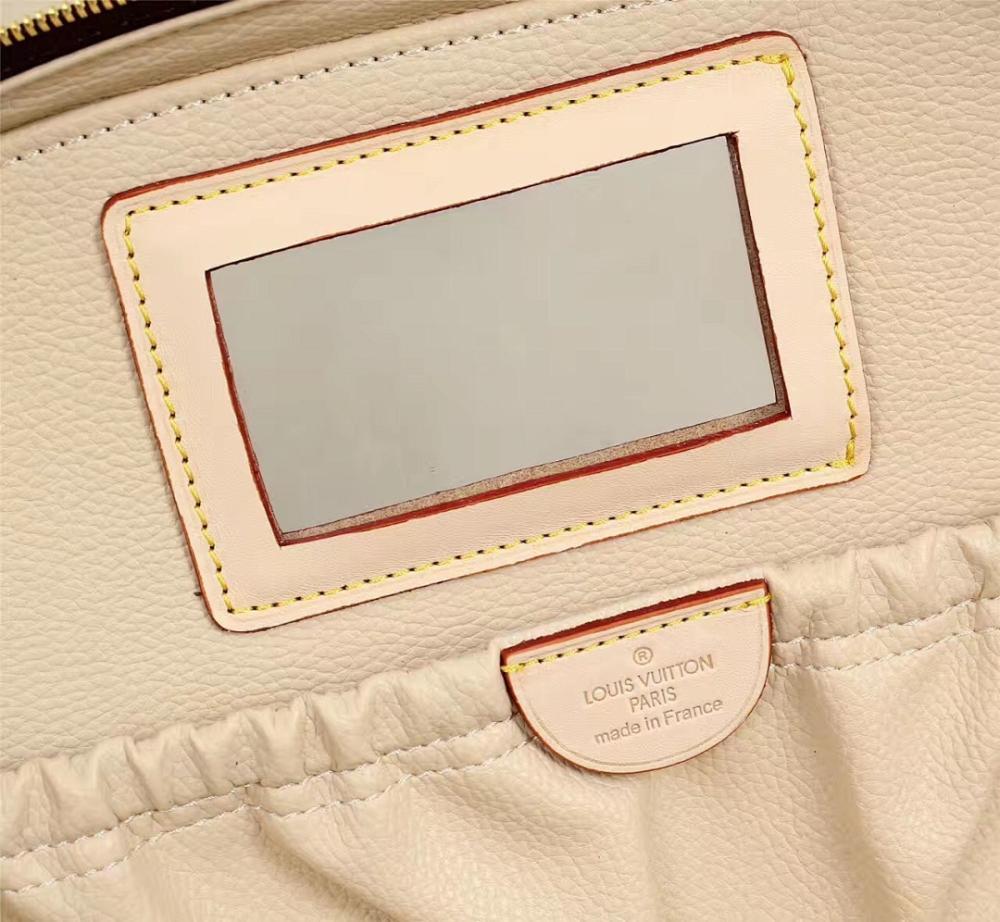 Stylish Refined Gold Monogram Leather Shoulder Bag