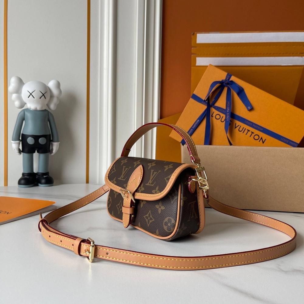 Diane Monogram Calfskin Shoulder Bag