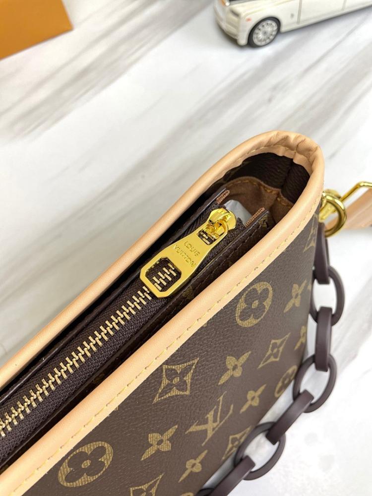 Modern Refined Monogram Leather Top Handle Bag