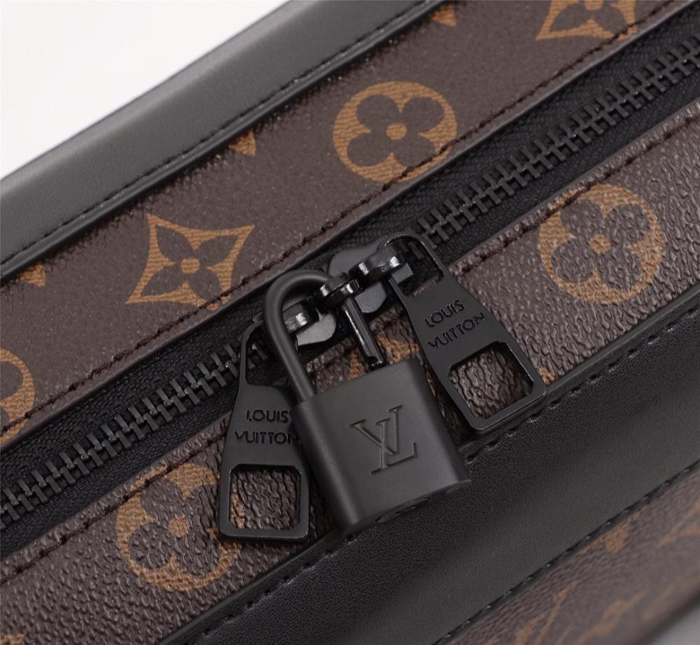Modern Stylish Black Monogram Calfskin Shoulder Bag