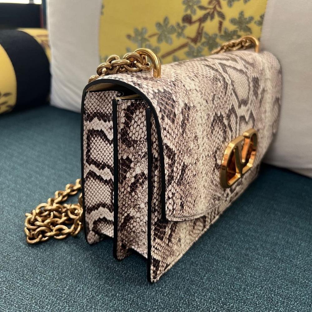 VLogo Signature Calfskin Shoulder Bag
