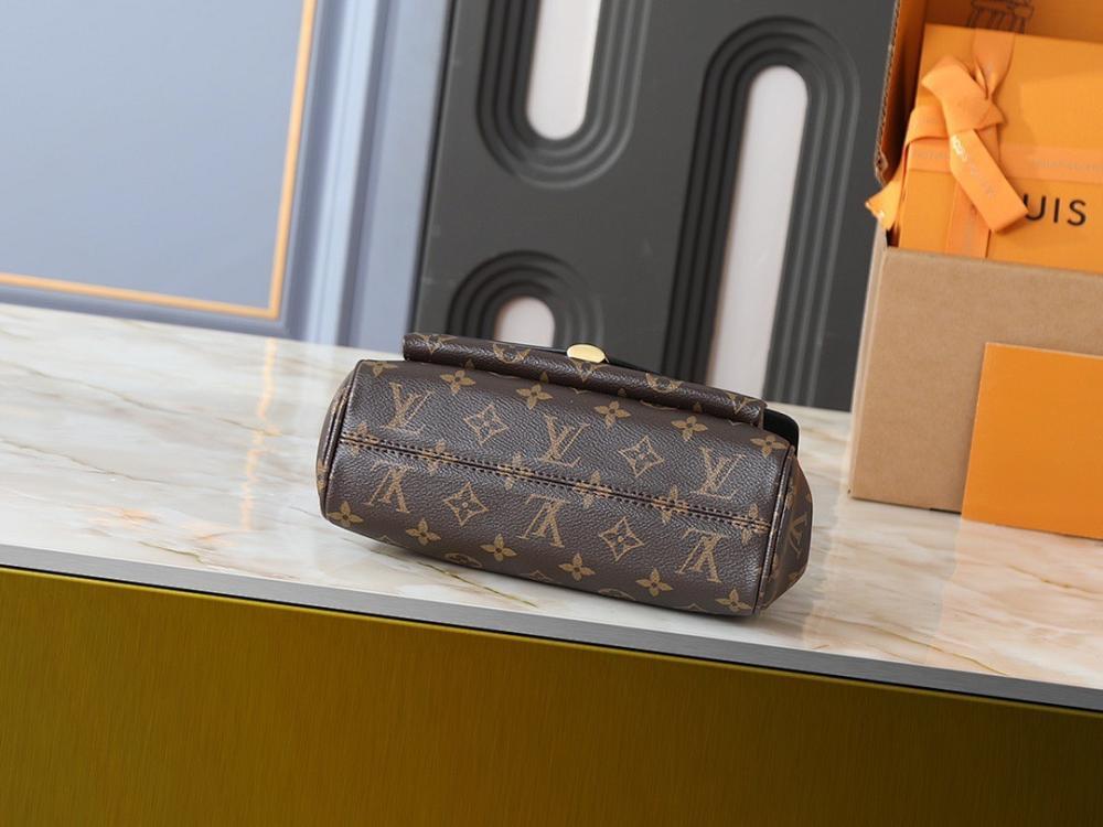 Modern Refined Gold Monogram Leather Shoulder Bag