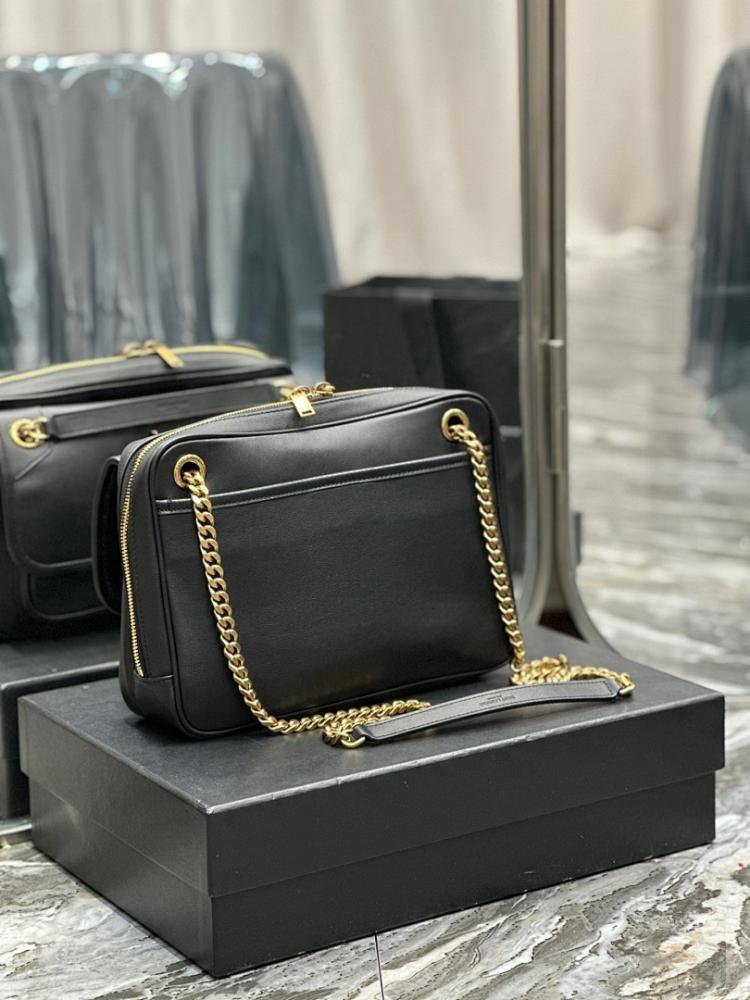 Modern Elegant Gold Calfskin Shoulder Bag