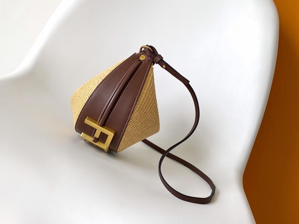 Gold Straw Shoulder Bag