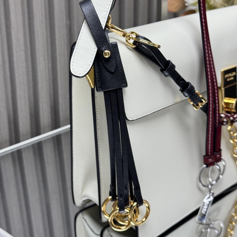 Gold Leather Top Handle Bag