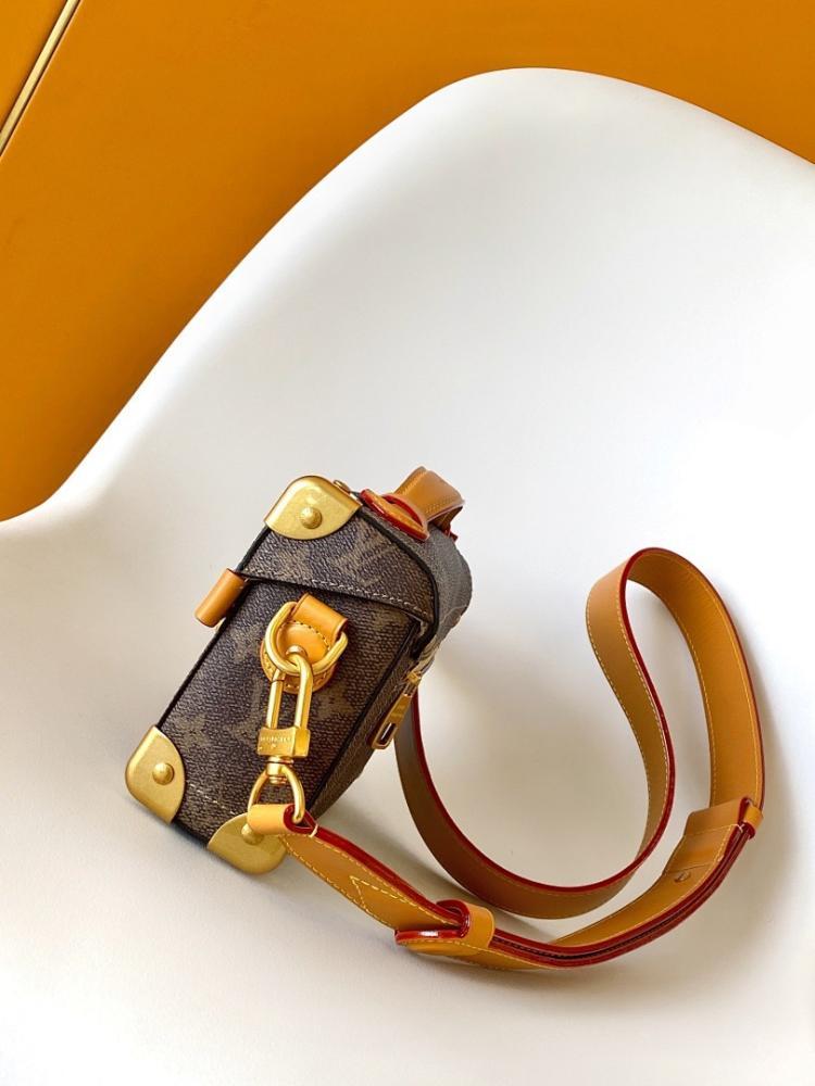 Modern Elegant Monogram Leather Shoulder Bag