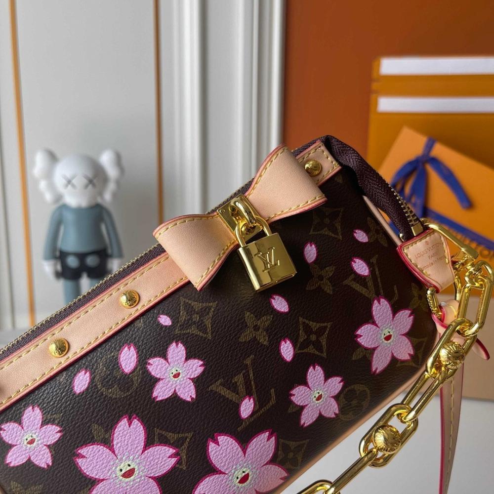 Luxury Elegant Monogram Leather Shoulder Bag – Limited Edition