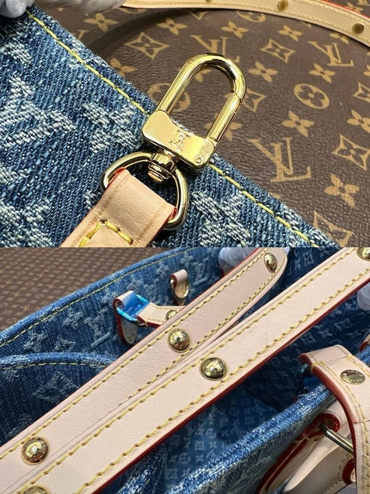 Classic Italian-Inspired Denim Shoulder Bag