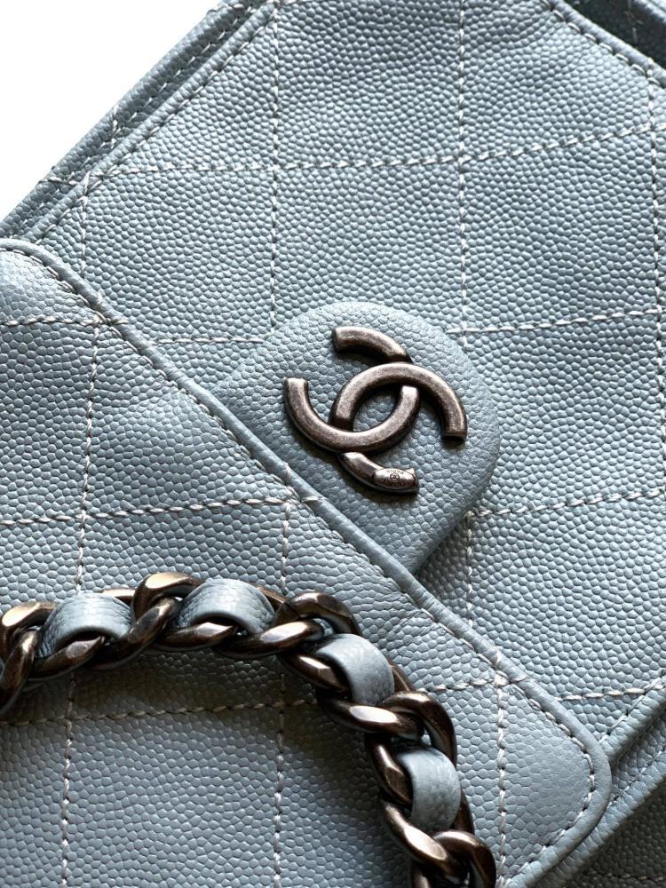 Gold Leather Bucket Bag
