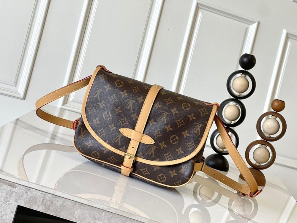 Modern Italian-Inspired Monogram Leather Shoulder Bag