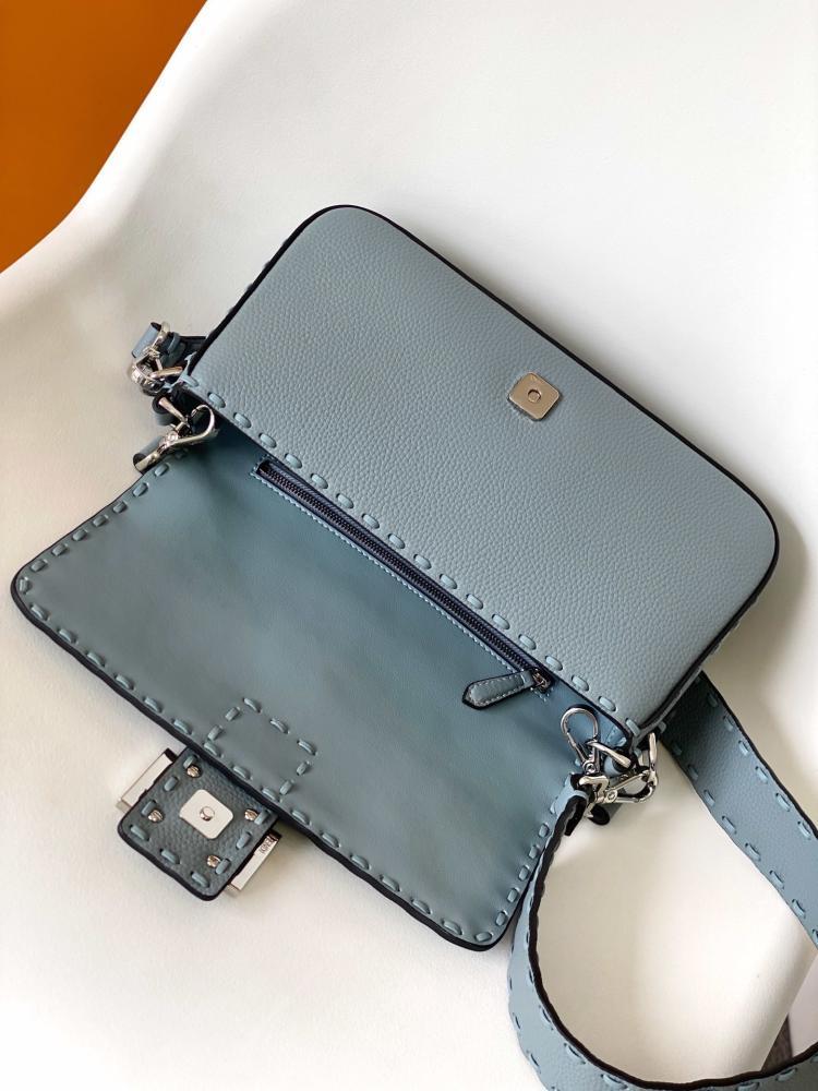 Baguette Leather Top Handle Bag