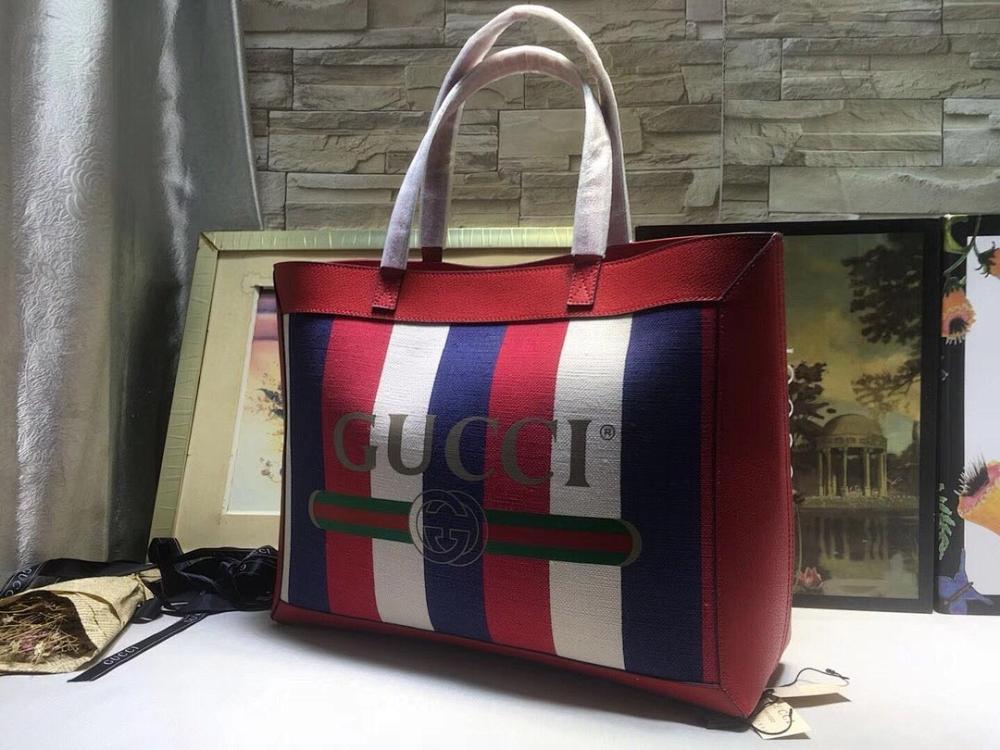 Ophidia Red Calfskin Tote Bag