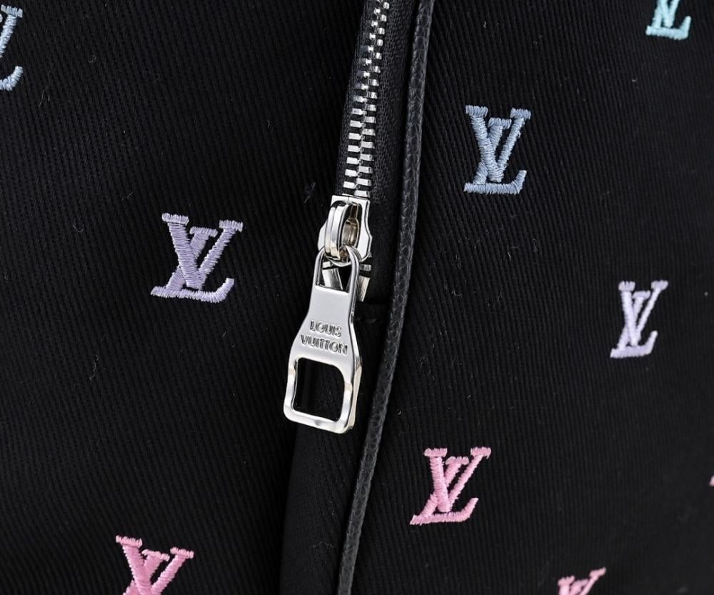 Elegant Refined Embroidered Denim Backpack