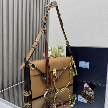 Gold Leather Shoulder Bag