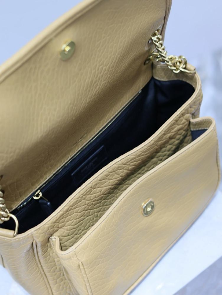 Classic Italian-Inspired Pink Leather Top Handle Bag