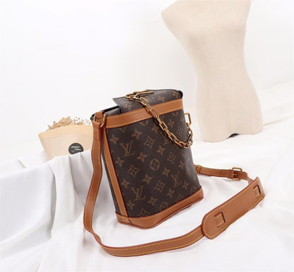 Stylish Monogram Leather Shoulder Bag – Limited Edition