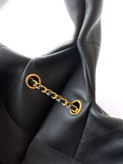 Woven Leather Hobo Bag