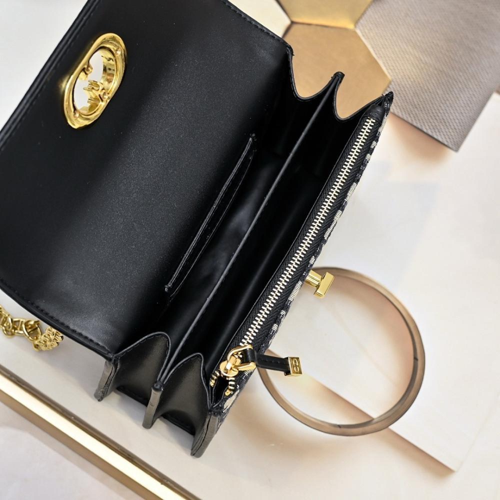 Luxury Premium Blue Embroidered Leather Crossbody Bag