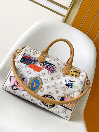 Modern Italian-Inspired Monogram Shoulder Bag