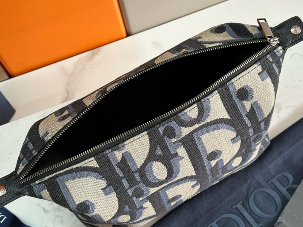 Modern Italian-Inspired Black Embroidered Shoulder Bag