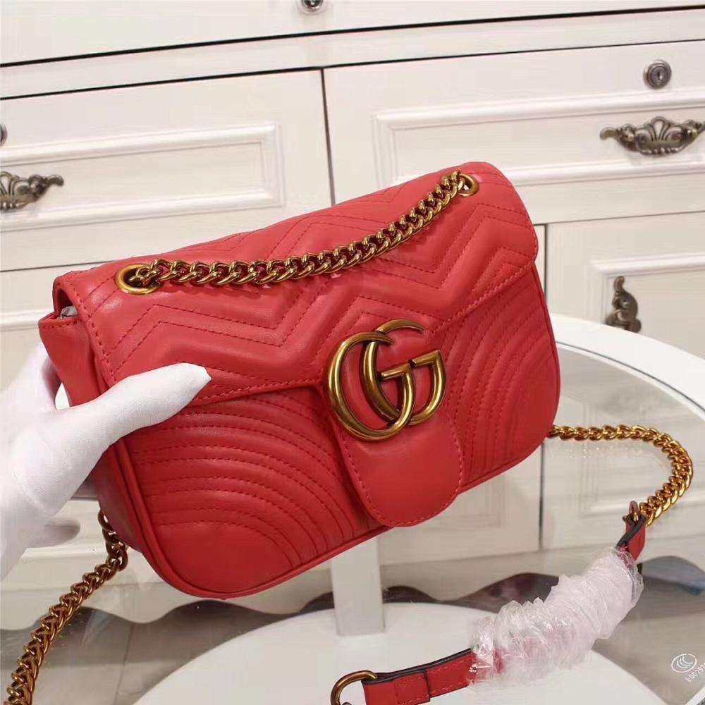 GG Marmont Quilted Lambskin Shoulder Bag
