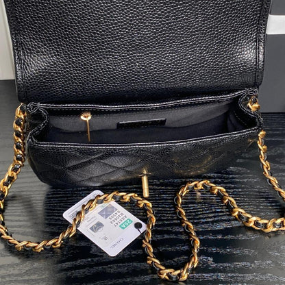 Gold Leather Shoulder Bag