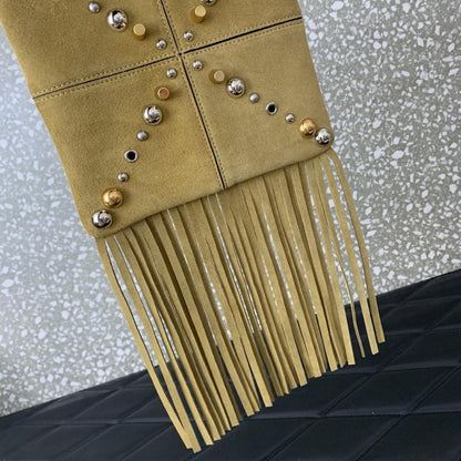 Studded Leather Shoulder Bag