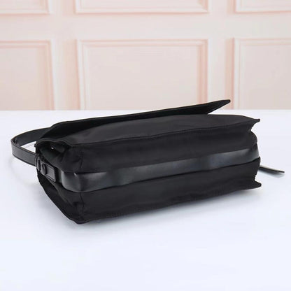Elegant Refined Quilted Nylon Shoulder Bag