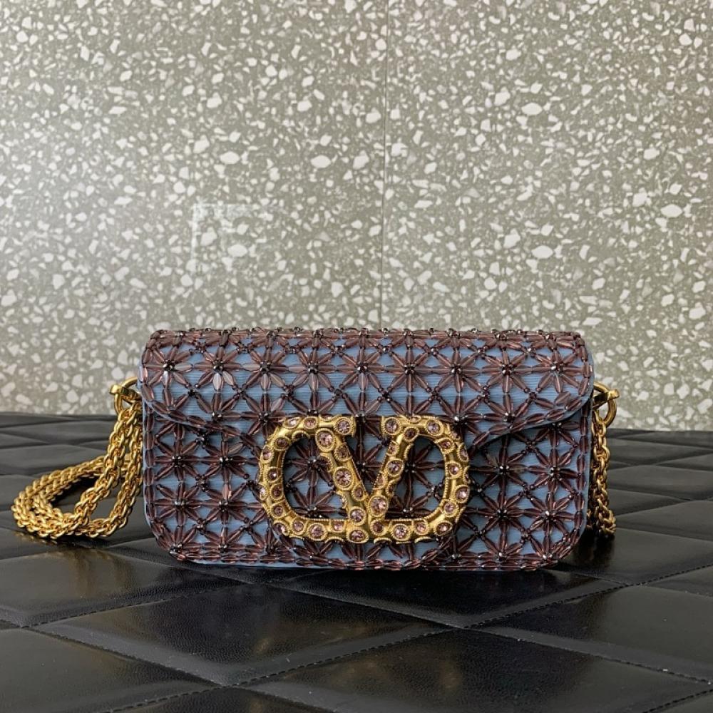 Crystal-Embellished Top Handle Bag