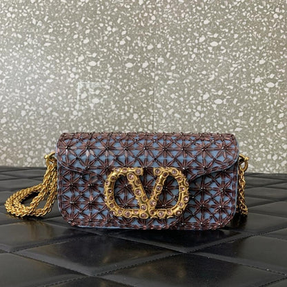 Crystal-Embellished Top Handle Bag