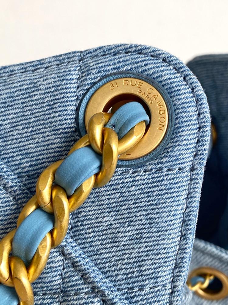 Denim Bucket Bag
