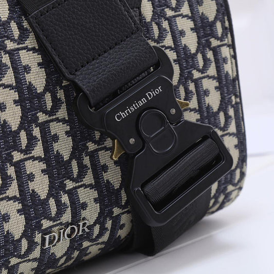 Luxury Premium Black Printed Calfskin Shoulder Bag
