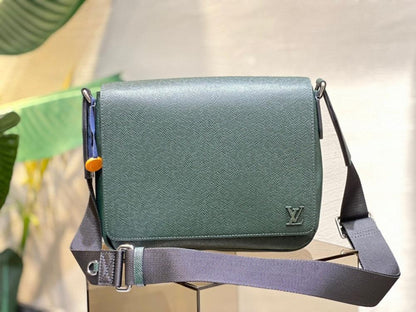 Italian-Inspired Stylish Grey Leather Shoulder Bag