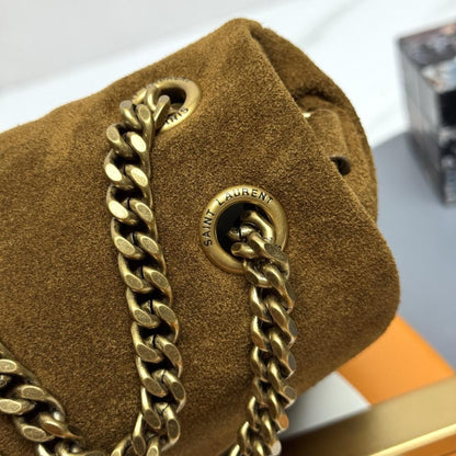 Suede Top Handle Bag