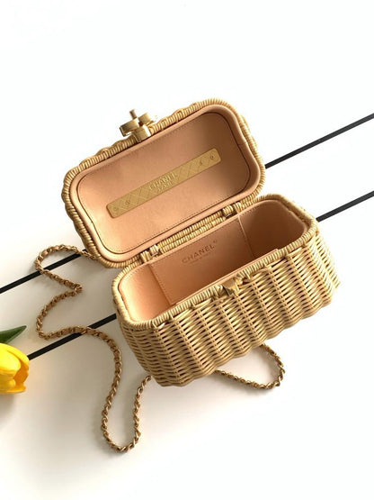 Woven Top Handle Bag
