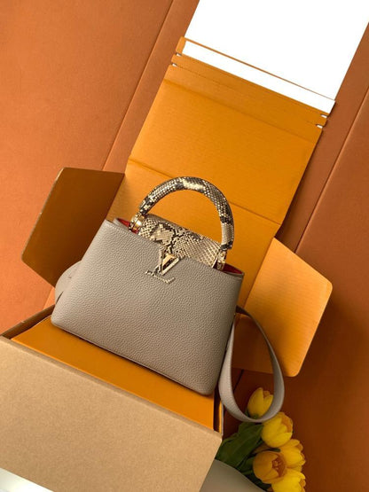 Pink Leather Top Handle Bag