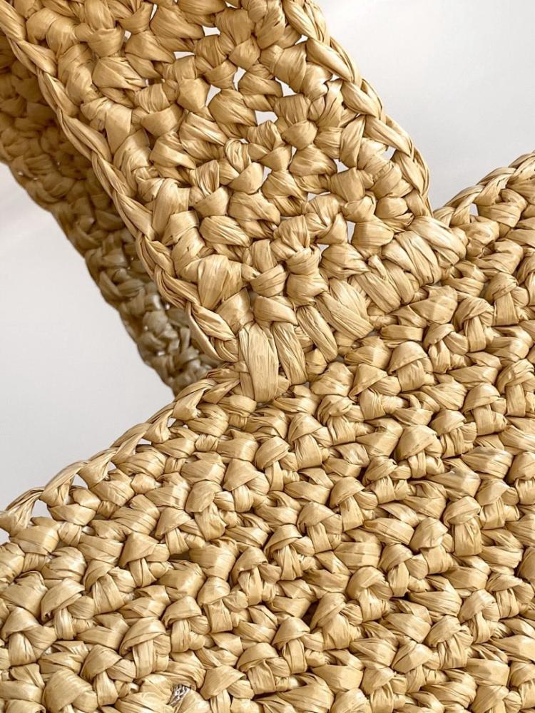 VLogo Signature Raffia Crossbody Bag