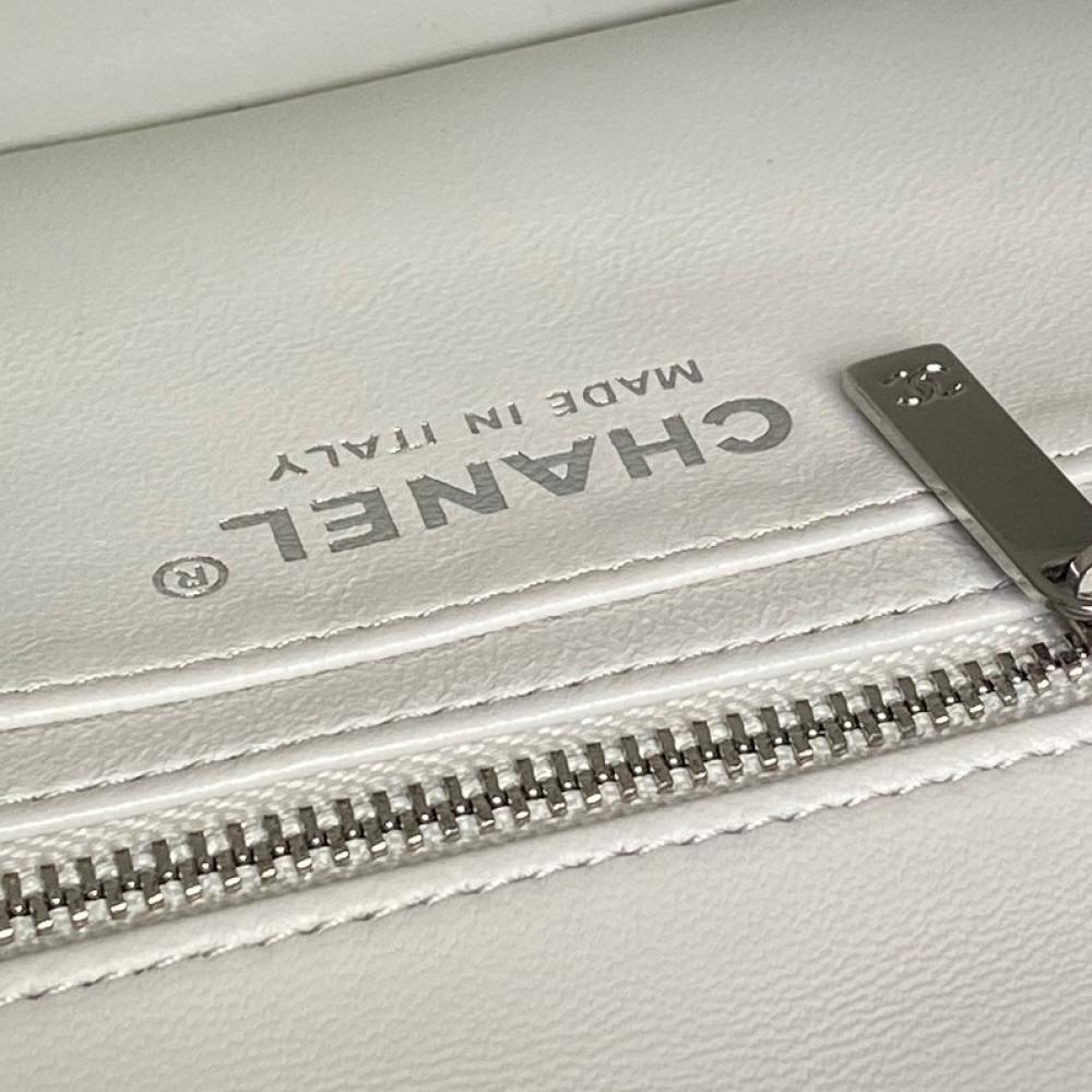 Gold Leather Top Handle Bag