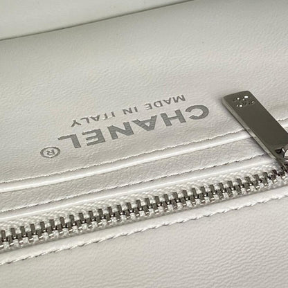 Gold Leather Top Handle Bag