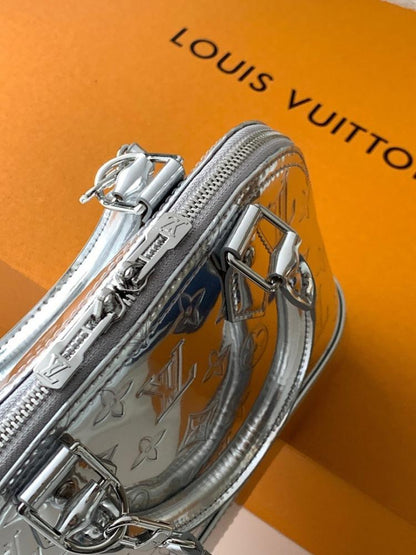 Alma Silver Monogram Shoulder Bag