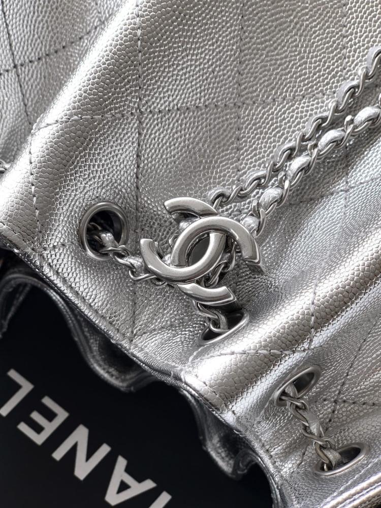 Gold Leather Bucket Bag