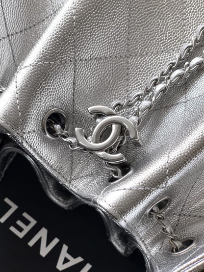 Gold Leather Bucket Bag
